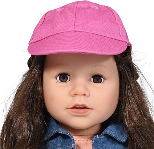 The New York Doll Collection - Rosa Sonnenschutz Sporthut | Puppenkleidung Tennis Cap/Mütze passt 18 Zoll/46 cm Mädchen Puppe von The New York Doll Collection