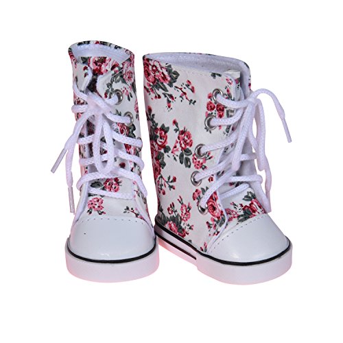 The New York Doll Collection Rot Gedruckt Hohe Spitzen Sportschuhe passen auf 18 Zoll / 46 cm - Puppenschuhe Turnschuhe Zubehörset The New York Doll Collection Rot Gedruckt Hohe Spitzen Sportschuhe passen auf 18 Zoll / 46 cm - Puppenschuhe Turnschuhe Zubehörset von The New York Doll Collection