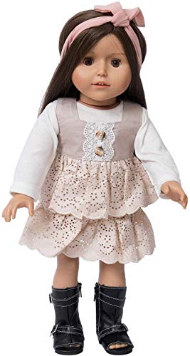 The New York Doll Collection komplette Outfit beinhaltet - Jahrgang Set Schuhe - Stirnband Kleid - Für 18 Zoll/46 cm Mode Mädchen Kleidung - Puppe Zubehör The New York Doll Collection komplette Outfit beinhaltet - Jahrgang Set Schuhe - Stirnband Kleid - Für 18 Zoll/46 cm Mode Mädchen Kleidung - Puppe Zubehör von The New York Doll Collection