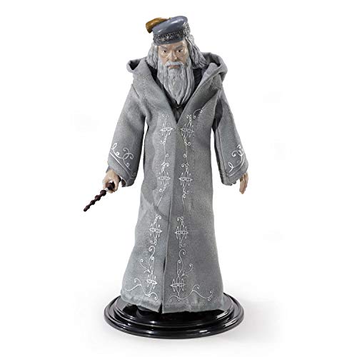 The Noble Collection Harry Potter Bendyfigs - Albus Dumbledore - Noble Toys 19cm Bendable Posable Collectible Doll Figure with Stand and Mini Accessory von BendyFigs