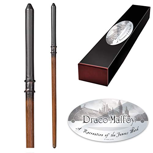 The Noble Collection - Draco Malfoy Character Wand - 16in (40cm) Wizarding World Wand with Name Tag - Harry Potter Film Set Movie Props Wands von The Noble Collection