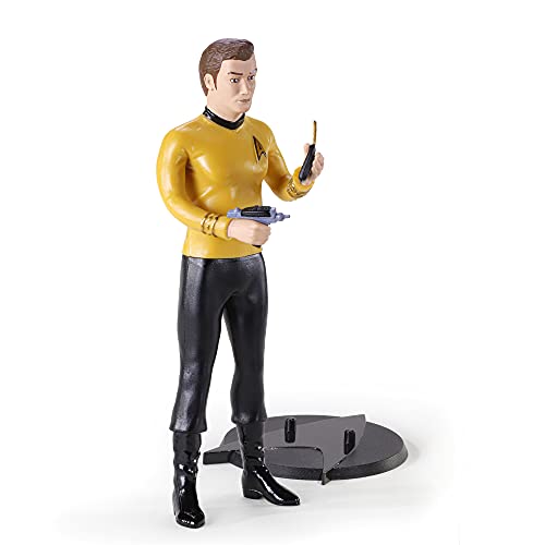 The Noble Collection Star Trek: The Original Series Bendyfigs - Captain Kirk - Noble Toys 19cm Bendable Posable Collectible Doll Figure with Stand and Mini Accessories von The Noble Collection