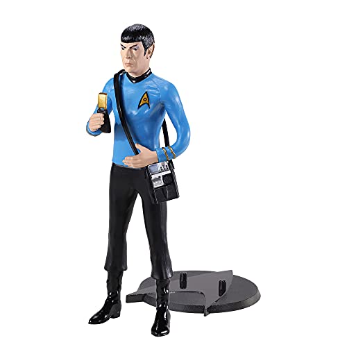 The Noble Collection Star Trek Bendyfigs Spock - 7.5in (19cm) Noble Toys Bendable Figure Posable Collectible Doll Figures with Stand von The Noble Collection