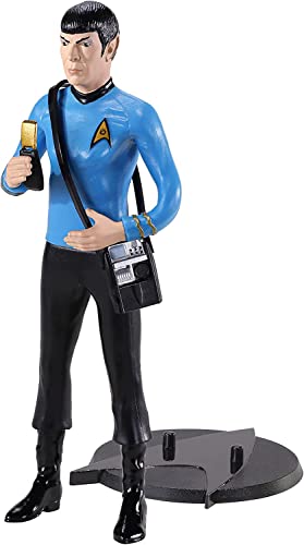 The Noble Collection Star Trek Bendyfigs Spock - 7.5in (19cm) Noble Toys Bendable Figure Posable Collectible Doll Figures with Stand von The Noble Collection
