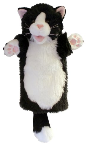 Long Sleeved Glove Puppet - Black and White Cat von The Puppet Company