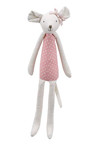 Wilberry Leinen-Maus Plüschtier, Rosa, WB004238 Wilberry Leinen-Maus Plüschtier, Rosa, WB004238 von The Puppet Company