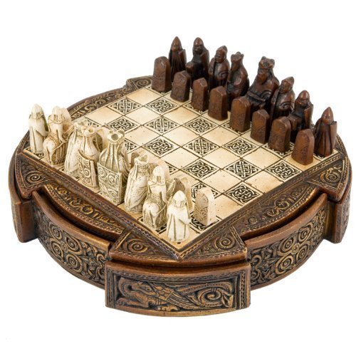 Isle Von Lewis Kompakt Keltisch Schach Set 22.9cm von The Regency Chess Company Ltd, England