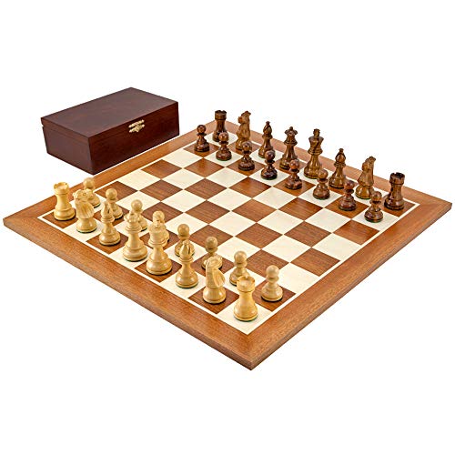 French Knight Sheesham Mahogany Chess Set von The Regency Chess Company