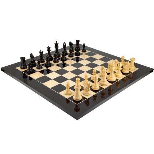 The Sentinel Grand Ebenholz und Anegre Schachspiel von The Regency Chess Company