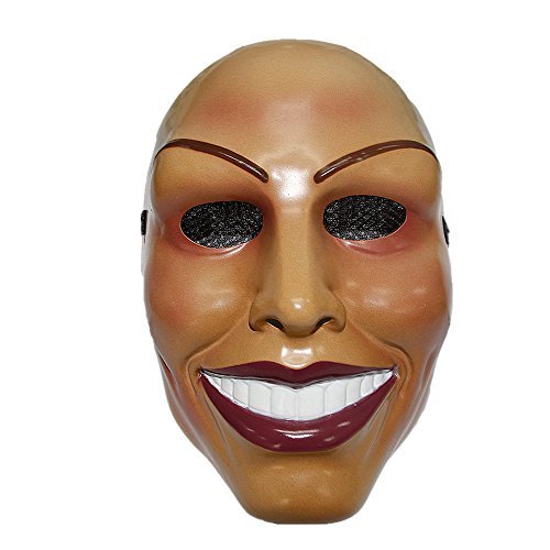 The Rubber Plantation™ Maske „The Purge“, lächelnde Frau, Halloween-Maske für Erwachsene, Unisex, Einheitsgröße, 619219292160 von The Rubber Plantation TM
