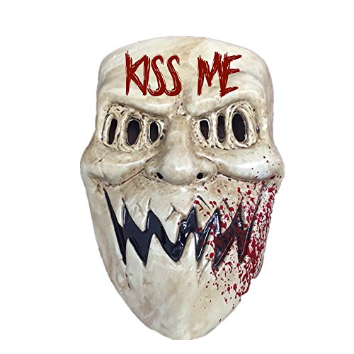 The Rubber Plantation TM 619219291729 The Purge Maske Kiss Me Halloween Verkleidung Erwachsene Kostüm Zubehör, Unisex, Einheitsgröße von The Rubber Plantation TM