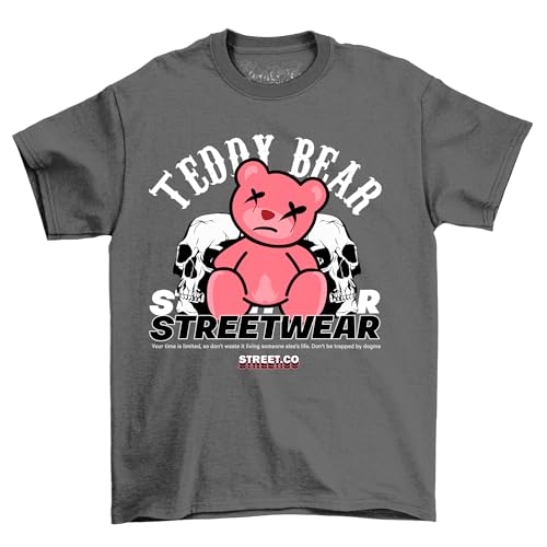 The Shirt Shack Bearstreet2-15 T-Shirt - Unerträglich lustig und kuschelig! Perfekt für Bärenbegeisterte Ein Teddybär, der in einer eigenen Liga ist!, Grau, 5X-Large von The Shirt Shack