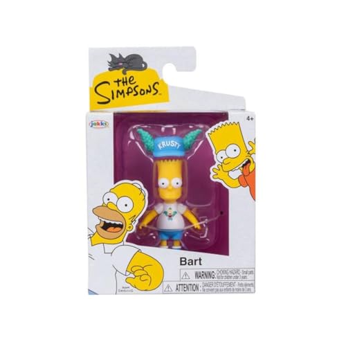 The Simpsons - Figur mit Gelenken, 6,3 cm – Bart Simpson mit Krusty The Clown Hat von The Simpsons