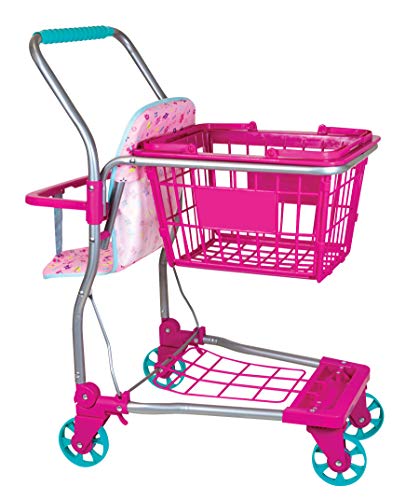 Einkaufswagen Lissi Puppen Shopping Cart mit Puppensitz und Korb von The Toy Company