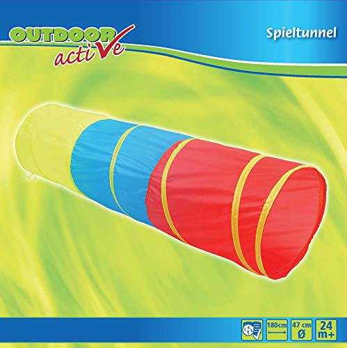 Outdoor active Spieltunnel in 3 Farben, Ø 47 x 180 cm von The Toy Company