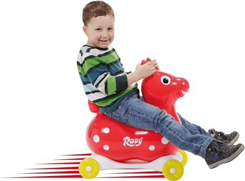 Rody Gymnic Sprungpferd Hüpftier mit Rollbasis Speedy Rutscher und Hüpfspaß von The Toy Company