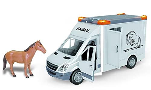 The Toy Company Spielzeug Auto Tiertransporter Pferdetransporter mit Pferd Licht und Sound von The Toy Company