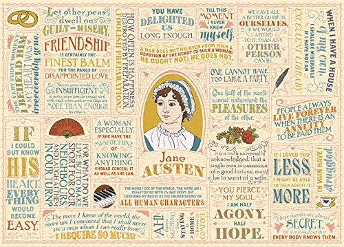 The Unemployed Philosophers Guild Jane Austen Puzzle - 1000 Teile - Reduzierte Blendung Matte Finish - Inklusive Box und Mini-Poster mit Puzzlekunst von The Unemployed Philosophers Guild