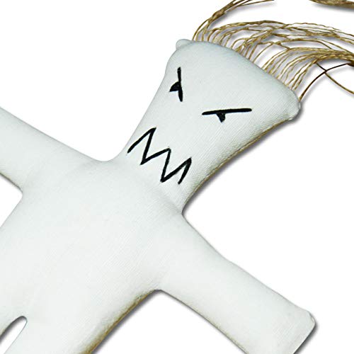 Mad Mojo Doll White - Voodoo Puppe mit Nadel und Ritual-Anleitung von The Voodoo Shop