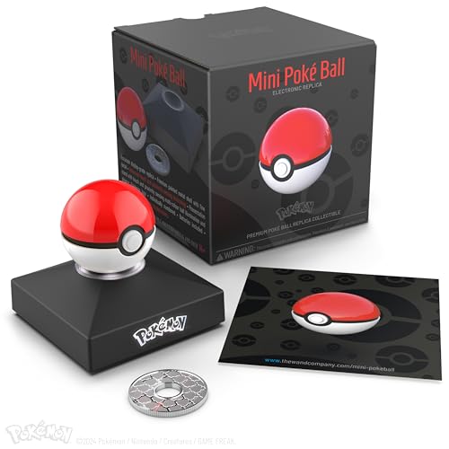 The Wand Company Pokémon Trainer Mini Poké Ball Range of Authentic Replicas - Realistic, Electronic, Die-Cast Poké Ball with Display Stand Light Features The Wand Company Pokémon Trainer Mini Poké Ball Range of Authentic Replicas - Realistic, Electronic, Die-Cast Poké Ball with Display Stand Light Features von The Wand Company