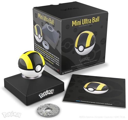The Wand Company Pokémon Trainer Mini Poké Ball Range of Authentic Replicas - Realistic, Electronic, Die-Cast Poké Ball with Display Stand Light Features The Wand Company Pokémon Trainer Mini Poké Ball Range of Authentic Replicas - Realistic, Electronic, Die-Cast Poké Ball with Display Stand Light Features von The Wand Company