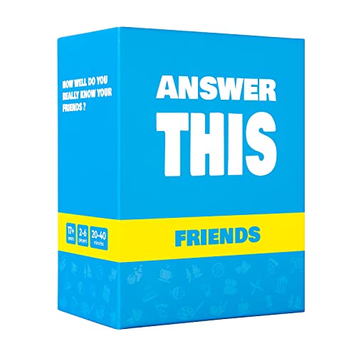 Answer This - English - How Well Do You Know Your Friends? - Fun Party Card Game for Teens & Adults - Great Conversation Starter for Family Night (Friends) Answer This - English - How Well Do You Know Your Friends? - Fun Party Card Game for Teens & Adults - Great Conversation Starter for Family Night (Friends) von The World Game