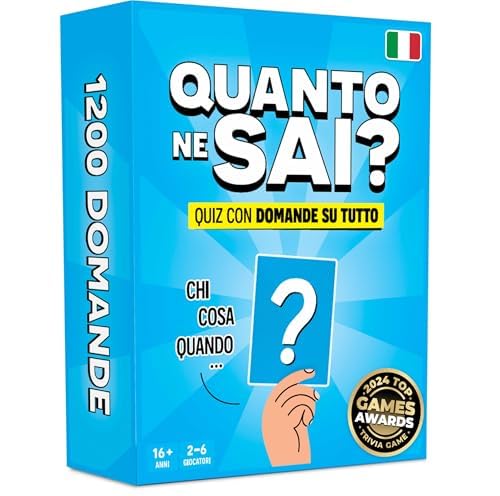 Quanto ne sai? - Versione Italiana - Giochi da Tavolo Adulti con 1200 Domande - Divertente Gioco di Trivia - Giochi di Società con Carte di Trivia - Giochi da Viaggio per Famiglia e Adolescenti Quanto ne sai? - Versione Italiana - Giochi da Tavolo Adulti con 1200 Domande - Divertente Gioco di Trivia - Giochi di Società con Carte di Trivia - Giochi da Viaggio per Famiglia e Adolescenti von The World Game