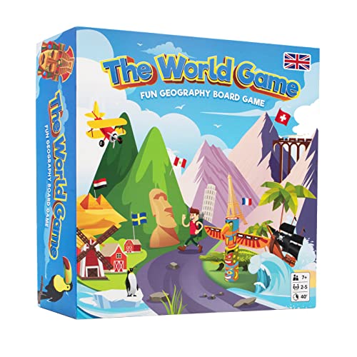 The World Game - Auf Englisch - Lustiges Geographie Brettspiel - Welt Lernspiel für Kinder & Erwachsene - Coole Geschenkidee für Jungen & Mädchen im Teenageralter von The World Game