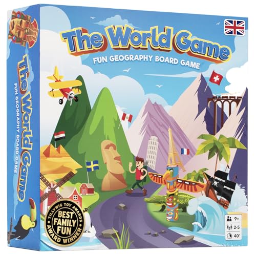 The World Game - Auf Englisch - Lustiges Geographie Brettspiel - Welt Lernspiel für Kinder & Erwachsene - Coole Geschenkidee für Jungen & Mädchen im Teenageralter von The World Game