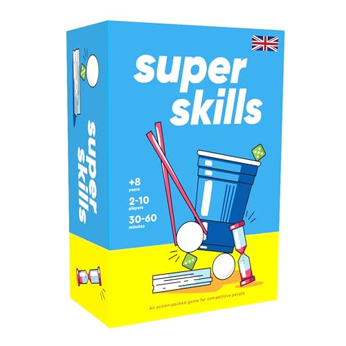 The World Game - Super Skills - Englisch - Das lustige Gesellschaftsspiel für Kinder, Jugendliche & Erwachsene - Partyspiele mit vielfältigen Herausforderungen Jungen & Mädchen - Brettspiel von The World Game