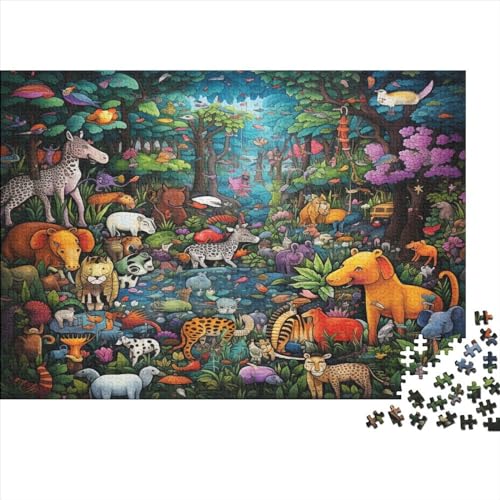 Animal World Puzzle 300 Teile Animal Theme Erwachsene Family Challenging Games Lernspiel Geburtstag Wohnkultur Entspannung Und Intelligenz 300pcs (40x28cm) von TheEcoWay