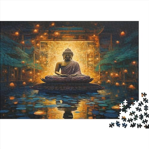 Buddha Erwachsene Puzzles 1000 Teile Theme of Faith Geburtstag Family Challenging Games Wohnkultur Educational Game Stress Relief 1000pcs (75x50cm) von TheEcoWay