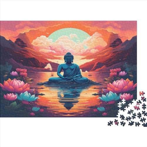 Buddha Erwachsene Puzzles 1000 Teile Theme of Faith Geburtstag Family Challenging Games Wohnkultur Educational Game Stress Relief 1000pcs (75x50cm) von TheEcoWay