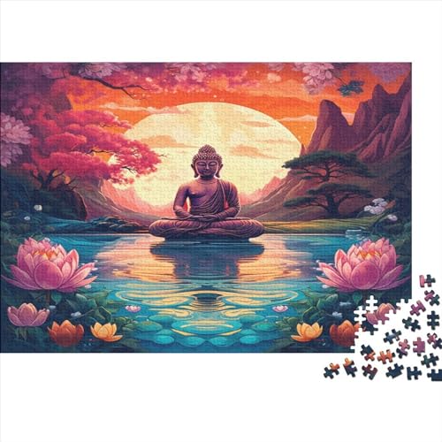 Buddha Puzzle 300 Teile Theme of Faith Erwachsene Family Challenging Games Lernspiel Geburtstag Wohnkultur Entspannung Und Intelligenz 300pcs (40x28cm) von TheEcoWay
