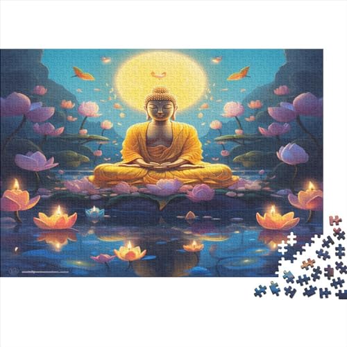 Buddha Puzzles Erwachsene 500 Teile Theme of Faith Educational Game Geburtstag Family Challenging Games Wohnkultur Entspannung Und Intelligenz 500pcs (52x38cm) von TheEcoWay