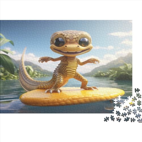 Cartoon Lizard Erwachsene Puzzles 300 Teile Animal Theme Educational Game Home Decor Geburtstag Family Challenging Games Stress Relief Toy 300pcs (40x28cm) von TheEcoWay