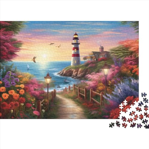 Coastal Lighthouses Puzzles Erwachsene 300 Teile Scenery Educational Game Geburtstag Family Challenging Games Wohnkultur Entspannung Und Intelligenz 300pcs (40x28cm) von TheEcoWay