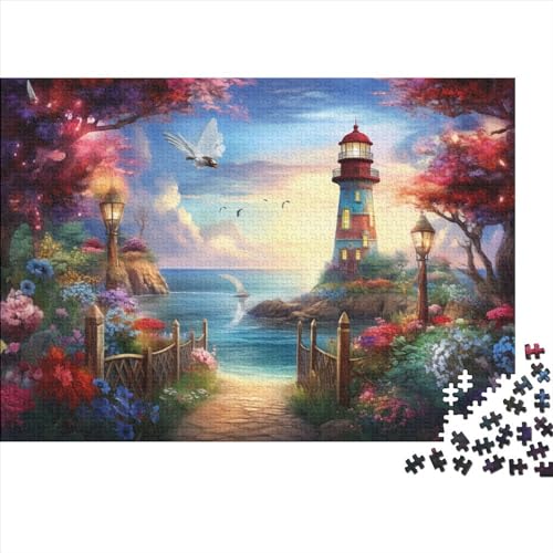 Coastal Lighthouses Puzzles Erwachsene 500 Teile Scenery Educational Game Geburtstag Family Challenging Games Wohnkultur Entspannung Und Intelligenz 500pcs (52x38cm) von TheEcoWay