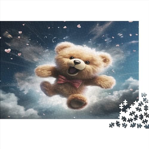 Cute Bear Erwachsene Puzzles 1000 Teile Animal Theme Geburtstag Family Challenging Games Wohnkultur Educational Game Stress Relief 1000pcs (75x50cm) von TheEcoWay