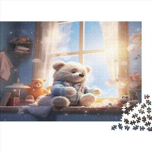 Cute Bear Erwachsene Puzzles 300 Teile Animal Theme Educational Game Home Decor Geburtstag Family Challenging Games Stress Relief Toy 300pcs (40x28cm) von TheEcoWay