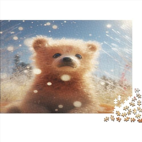 Cute Bear Erwachsene Puzzles 300 Teile Animal Theme Geburtstag Family Challenging Games Wohnkultur Educational Game Stress Relief 300pcs (40x28cm) von TheEcoWay