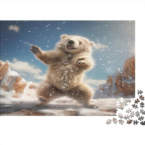 Cute Bear Für Erwachsene Puzzle 1000 Teile Animal Theme Wohnkultur Family Challenging Games Geburtstag Lernspiel Stress Relief Toy 1000pcs (75x50cm) von TheEcoWay