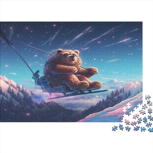Cute Bear Puzzles Erwachsene 300 Teile Animal Theme Educational Game Geburtstag Family Challenging Games Wohnkultur Entspannung Und Intelligenz 300pcs (40x28cm) von TheEcoWay