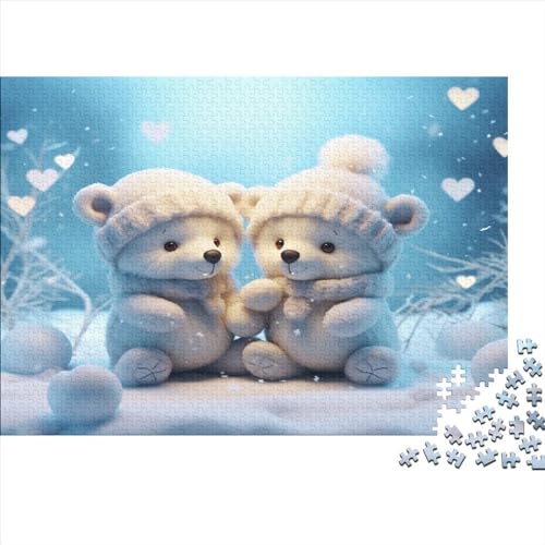 Cute Bears Für Erwachsene Puzzle 1000 Teile Animal Theme Wohnkultur Family Challenging Games Geburtstag Lernspiel Stress Relief Toy 1000pcs (75x50cm) von TheEcoWay