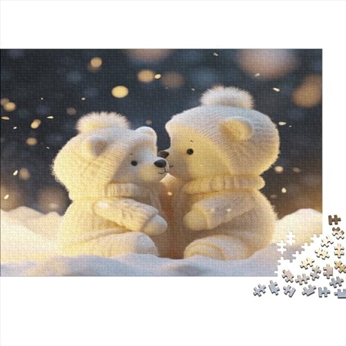 Cute Bears Puzzles Erwachsene 1000 Teile Animal Theme Educational Game Geburtstag Family Challenging Games Wohnkultur Entspannung Und Intelligenz 1000pcs (75x50cm) von TheEcoWay