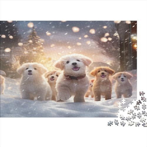 Cute Dogs Erwachsene Puzzles 500 Teile Animal Theme Geburtstag Family Challenging Games Wohnkultur Educational Game Stress Relief 500pcs (52x38cm) von TheEcoWay
