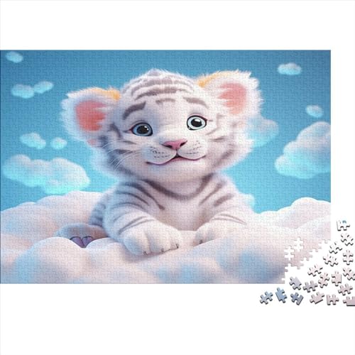 Cute Tiger Puzzle 1000 Teile Animal Theme Erwachsene Family Challenging Games Lernspiel Geburtstag Wohnkultur Entspannung Und Intelligenz 1000pcs (75x50cm) von TheEcoWay