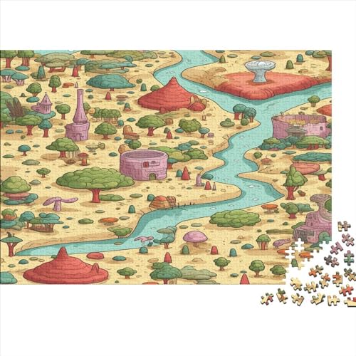 Desert Hut Erwachsene Puzzles 1000 Teile Desert Theme Geburtstag Family Challenging Games Wohnkultur Educational Game Stress Relief 1000pcs (75x50cm) von TheEcoWay