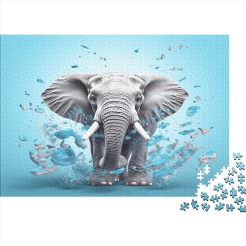 Elephant Für Erwachsene Puzzle 300 Teile Animal Theme Wohnkultur Family Challenging Games Geburtstag Lernspiel Stress Relief Toy 300pcs (40x28cm) von TheEcoWay
