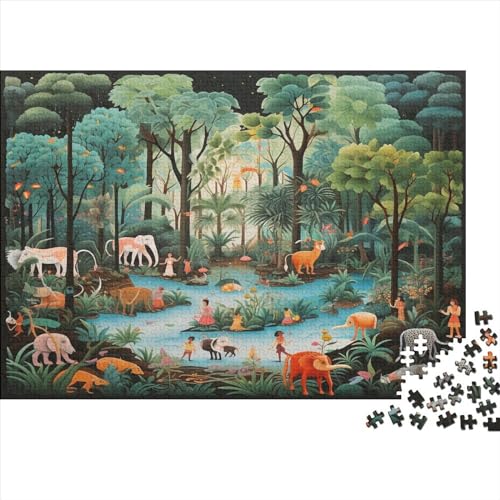 Forest Animals Für Erwachsene Puzzle 1000 Teile Animal Theme Wohnkultur Family Challenging Games Geburtstag Lernspiel Stress Relief Toy 1000pcs (75x50cm) von TheEcoWay